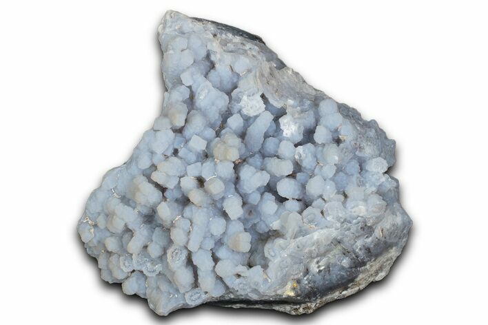 Botryoidal Blue Chalcedony Pseudomorph After Anhydrite - Peru #350761